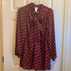 Sienna Sky Burgundy and Gold Dress